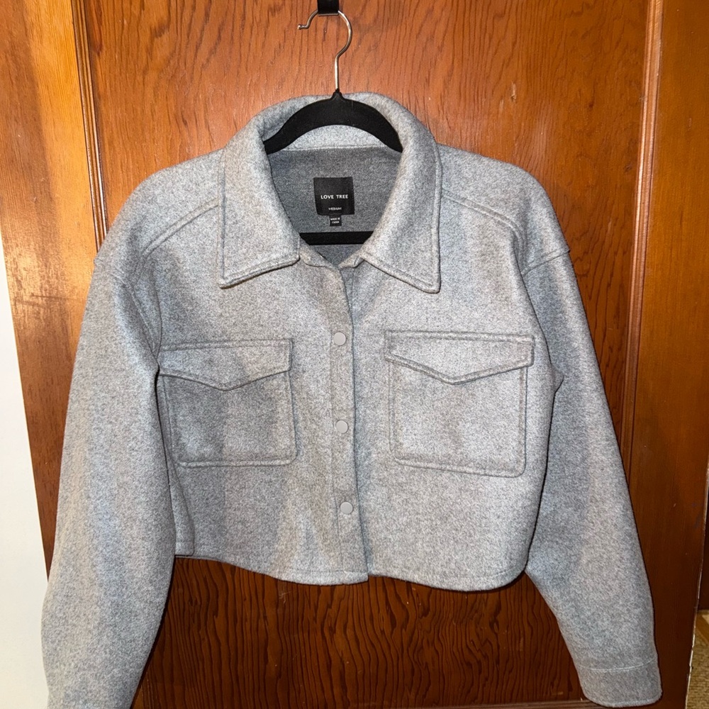 Love Tree Light Gray Utility Jacket